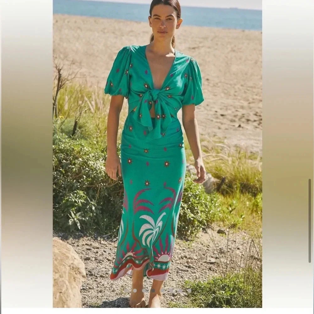 NWT Beach Riot x Anthropologie Marta Midi Dress size M